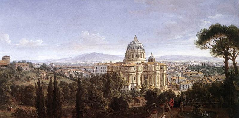 WITTEL, Caspar Andriaans van The St Peter s in Rome oil painting image